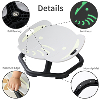 Chaise sensorielle rotative en forme d'éléphant à 360 degrés pour enfants avec base antidérapante, chaise robuste en plastique et métal pour tout-petits, Noctilucence