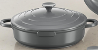 Ensemble de casseroles de 24 cm, casserole antiadhésive en aluminium moulé sous pression émaillé, casseroles et poêles multifonctions, faitout néerlandais