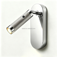 Lampe murale de lecture LED pour hôtel, réglable et rotative, avec interrupteur intégré marche/arrêt, applique murale moderne