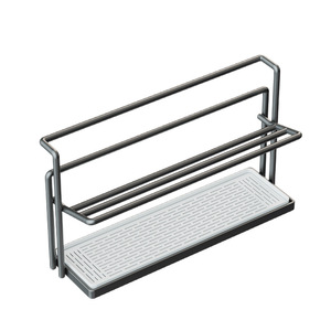 Double Layer Cup Rack For <b>Kitchen</b> Countertop With Removable Tray Durable Modern Design <b>Storage</b> Organizer For Tea Coffee Mugs - Product Image 3
