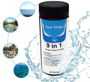 Merydi Bandelettes <span class=keywords><strong>de</strong></span> test 9 en 1 pour aquarium et aquarium Test précis <span class=keywords><strong>de</strong></span> <span class=keywords><strong>la</strong></span> qualité <span class=keywords><strong>de</strong></span> <span class=keywords><strong>l</strong></span>'<span class=keywords><strong>eau</strong></span> Bandelettes <span class=keywords><strong>de</strong></span> test d'<span class=keywords><strong>eau</strong></span> portables pour piscine - Product Image 2