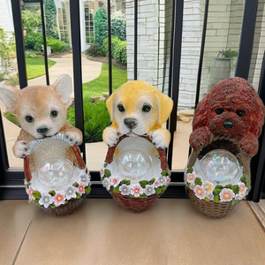 Statue <span class=keywords><strong>de</strong></span> maison <span class=keywords><strong>de</strong></span> chien à énergie <span class=keywords><strong>solaire</strong></span> écologique ornement <span class=keywords><strong>de</strong></span> jardin extérieur artisanat en résine <span class=keywords><strong>Figurine</strong></span> sur le thème <span class=keywords><strong>de</strong></span> l'art pour Noël pour les fans d'anime - Product Image 2