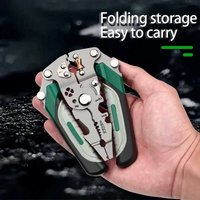 Pince multifonctionnelle industrielle manuelle pliable pour dénuder, sertir et couper les câbles, outil à main en fer pour électricien et jardinage