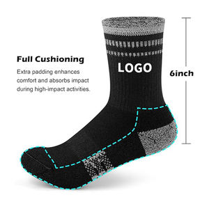 Empaquetado gratis Diseño de muestra gratis Personalice su propio logotipo <span class=keywords><strong>Calcetines</strong></span> térmicos para deportes al aire libre Logotipo personalizado <span class=keywords><strong>Calcetines</strong></span> de lana con cojín de rizo completo - Product Image 4