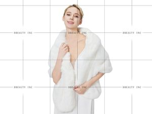 Women's Soft Warm Elegant Luxurious Fox Faux <b>Fur</b> Shawl Cape for Winter Breathable Eco-Friendly Long Wraps Scarf Stole - Product Image 1