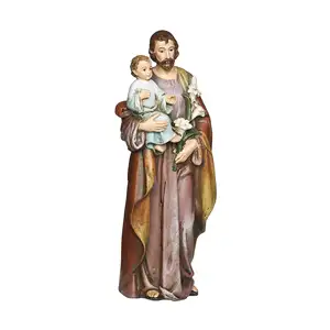 St. Joseph e bambino gesus figura collezione rinascimentale resina statua dono religioso