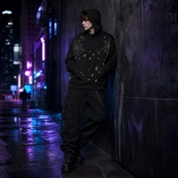 Sweat à capuche YOUMEI pour homme, style Y2K, imprimé graphique, 450g, polyester/coton, molleton épais respirant, sérigraphie, décontracté
