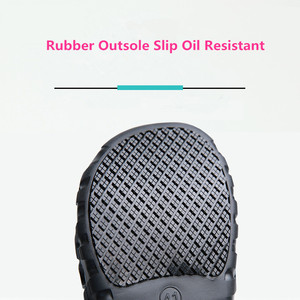 S 117 Comfortable and Breathable Black <strong>White</strong> Non slip Waterproof Oil Resistant EVA Material <strong>Chef</strong> <strong>Shoes</strong> Men with 6 Holes - Product Image 5