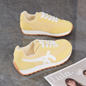 Sneakers Casual da Donna Primaverili e Autunnali, Traspiranti, Sottili, con Suola in Gomma, Intersuola in PVC e Fodera in Cotone, Bianche - Product Image 2