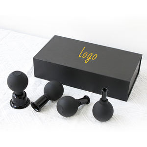 Kit de 4 Ventosas Faciales de Vidrio Negro, Herramientas de Terapia de Masaje, Ventosas de Masaje Corporal para Combatir la <span class=keywords><strong>Celulitis</strong></span>, Mejora la Apariencia de la Piel - Product Image 6