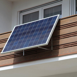 Sistema de Montaje de Paneles Solares para Balcón de Apartamento, Soporte de Pared de Aluminio Plateado para Producción de Energía Solar Mini - Product Image 3