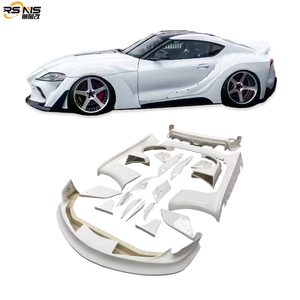 A90 <span class=keywords><strong>Toyota</strong></span> Supra MK5 A91ดัดแปลงสไตล์กระต่ายจรวดไฟเบอร์กลาสหรือชุดตัวถังกว้างสไตล์ LB กระโปรงหน้าด้านข้างสปอยเลอร์หลัง - Product Image 2