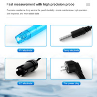 Testeur de qualité de l'eau WiFi PH/EC/Thermomètre, conductivité 0-19k Us/cm, température 0-50C, intelligent, sans fil, application en ligne, télécommande