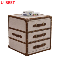 Table d'appoint Aviator avec tiroir de rangement, table de chevet, meubles de chambre à coucher, mesitas de noche