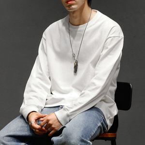 Haute Qualité hommes Streetwear Casual Manches Longues 100% Coton T-Shirts - Product Image 1