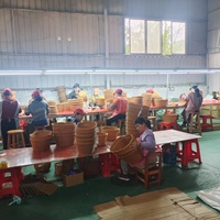 Keranjang Bulat Anyaman Rotan PP Ramah Lingkungan untuk Penyimpanan Barang di Dapur/Ruang Tamu, Aman untuk Makanan