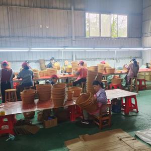 신제품 꽃 소녀 바구니 수납용 위커 바구니 주방/거실용 원형 바구니 - Product Image 5