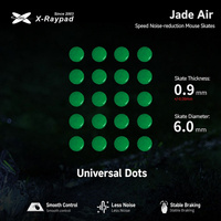 X-Raypad Jade Air 6.5Mm PU Penyerap Guncangan Rebound Tinggi Tahan Aus Pengurang Kebisingan Tahan Lama 40 Buah Sepatu Mouse Gaming