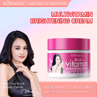 Crème Visage Éclaircissante Multi-Vitamines KORMESIC Certifiée Bpom 50g Hydratante et Éclatante