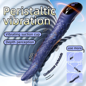 Dilator Anal Bergetar Kuat Bentuk Tentakel Gurita Ekstra Panjang, Mainan Seks untuk Stimulasi Puting dan Klitoris - Product Image 2