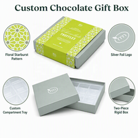 Luxuriöse Leere Schokoladentrüffel-Bonbon-Geschenkbox mit PVC-Blister-Einsatz Edle Süßigkeitenbox Maßgefertigte Rosa Schokoladenverpackung