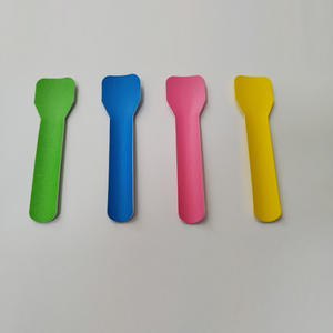 आइसक्रीम कम्पोस्टेबल फैक्टरी सस्ती 100% कम्पोपोस्टेबल गेलेटो चम्मच मिनी पेपर स्कोप डिस्पोजेबल दही आइसक्रीम चम्मच - Product Image 2