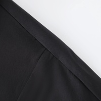Robe élégante et modeste pour femmes, style chemise midi, en coton biologique 100%, plissée, avec poche, pour l'été, noire unie, pour les occasions spéciales