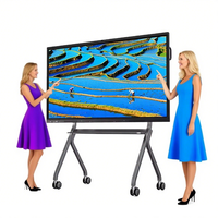 Tableau interactif intelligent, écran tactile, tableau blanc numérique, kit pour réunions scolaires - 4K, 40 points tactiles, Windows 11/Android 14