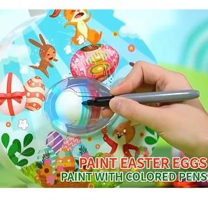 Kit <span class=keywords><strong>de</strong></span> peinture pour œufs <span class=keywords><strong>de</strong></span> Pâques à colorier soi-même, adorable lapin <span class=keywords><strong>de</strong></span> Pâques, <span class=keywords><strong>dessin</strong></span> créatif en 3D, ornement, arts et artisanat, jouet avec lumières et musique - Product Image 3