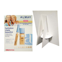 Support publicitaire pliable pour affiche A4 en papier recyclable imprimé sur mesure, support de table pour affichage
