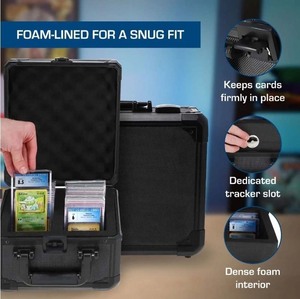 Vente en gros de flight cases en aluminium personnalisés pour les cartes gradées PSA BGS FGS avec découpe de <span class=keywords><strong>mousse</strong></span> précise et ajustable pour un rangement sécurisé - Product Image 6