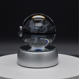 Base LED in Cristallo K9 Lucido Trasparente Stile Arte Popolare Europea 50mm con Incisione Laser 3D Personalizzata, Vendita all'Ingrosso dalla Fabbrica - Product Image 4