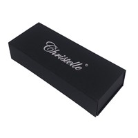 Boîte cadeau en papier pliable à rabat noir Shengcan prête à être expédiée pour lunettes de vue, lunettes de soleil