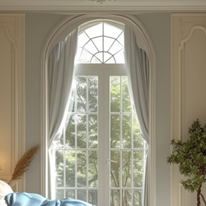 Ventana arqueada Beigeman con diseño de parrilla, ventanas de vidrio con rejas, ventana de arco de aluminio con rotura de puente térmico de doble acristalamiento francés - Product Image 5