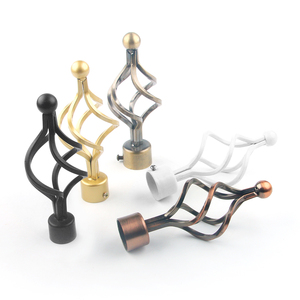 Embouts <span class=keywords><strong>d</strong></span>écoratifs vintage en fer forgé pour tringle à rideau, embouts métalliques <span class=keywords><strong>d</strong></span>écoratifs pour tringle romaine - Product Image 4