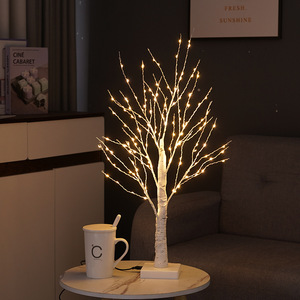 Artificial Birch <strong>Twig</strong> Tree <strong>Lights</strong> Display Tree <strong>with</strong> Warm LED Battery Operated Tabletop Decorative Artificial Tree - Product Image 3
