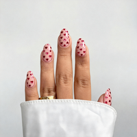 Enveloppes d'ongles en gel brillant imperméables à l'eau, motif cœur romantique, sans UV, pour la collection de la Saint-Valentin