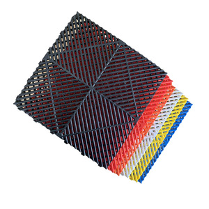 Interlocking <b>Plastic</b> Grille Mat Square Non Slip Outdoor Flooring Anti Slip Textured Industrial Design - Product Image 1