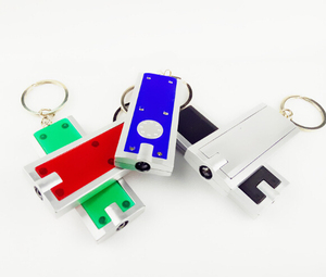 Hot Selling Creative Rectangle LED Light Plastic <b>Keychain</b> With Competitive Price - Product Image 2