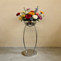 Support de fleurs en métal doré électroplaqué moderne ZKAI pour centre de table de mariage et décoration de mariage