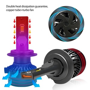 DIKAM K23 160W 20000LM voiture phares <span class=keywords><strong>LED</strong></span> ampoules Super puissance 2.0 Double tuyau de cuivre H1 H3 H4 H7 H11 9005 9006 9004 lumière <span class=keywords><strong>LED</strong></span> - Product Image 3