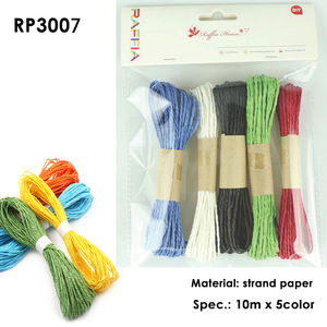 Cordon artisanal torsadé Foska, couleurs assorties, 100% <span class=keywords><strong>corde</strong></span> en papier kraft naturel pour projets d'art et d'artisanat faits à la main - Product Image 3