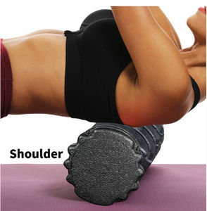 カスタムロゴ入りフィットネス用フォームローラー ブラック 高密度ソリッドEPPフォームローラー ヨガフォーム - Product Image 6