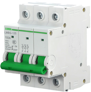 Bộ ngắt mạch thu nhỏ LMBG-125 lvma 1P 2P 3P 4P công tắc cách ly 32A 63A 100A 125A ngắt điện áp thấp - Product Image 2