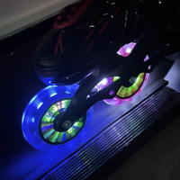 Roues de rechange pour patins à roulettes LED clignotantes, auto-alimentées, en PU 82A, 100*24mm, pour extérieur, personnalisables