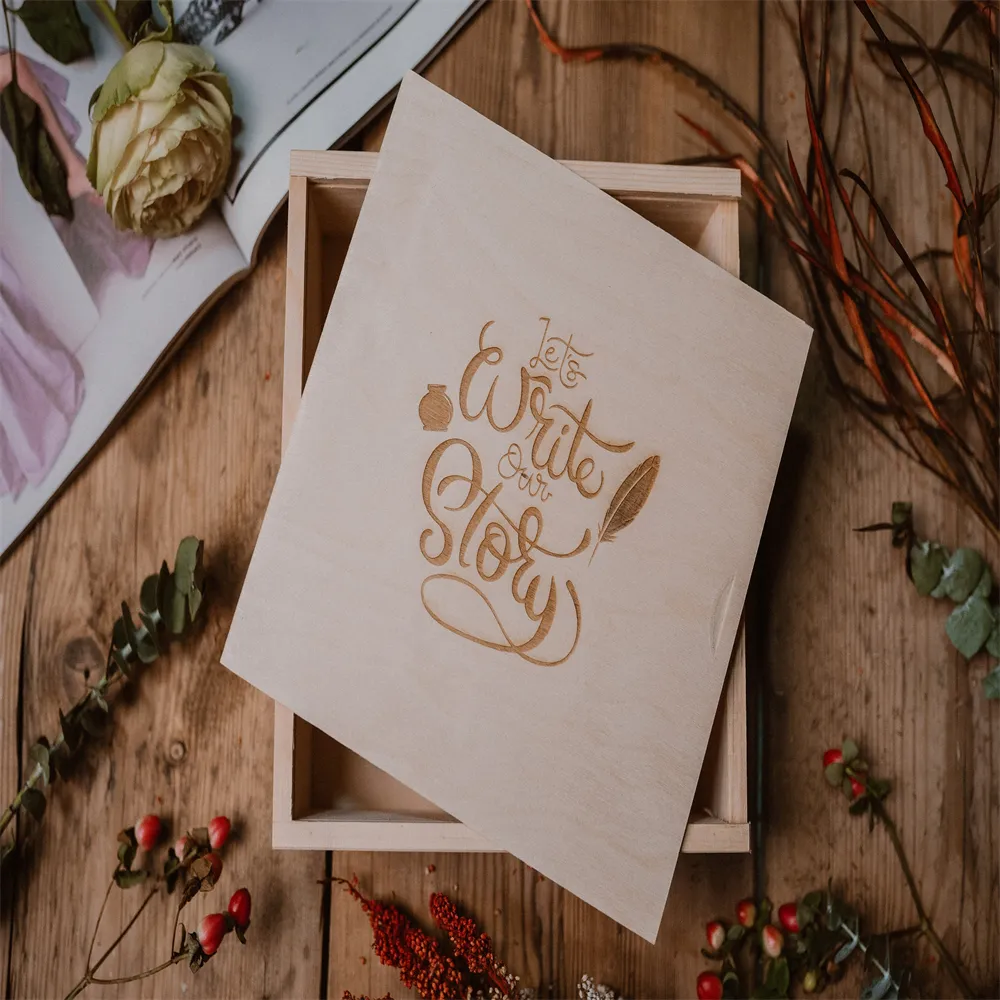 थोक कस्टम भंडारण मेमोरी अधूरा शादी दान व्यक्तिगत लकड़ी यूएसबी फोटो उत्कीर्णन हस्तनिर्मित उपहार बॉक्स