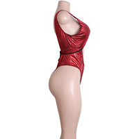 Combinaison sexy en dentelle à imprimé serpent, bretelles réglables, vêtements de club, tenue érotique pour femmes avec accessoires élégants