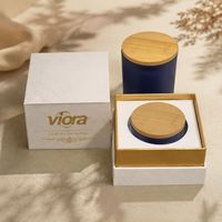 Bocaux à bougies avec couvercle et boîte blanche personnalisée, emballage rigide pour bougies avec logo personnalisé