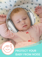 Cache-oreilles 2 en 1 pour bébé-Protège l'ouïe des bébés et des tout-petits-Bandeau unique pour un ajustement et un confort sûrs (motif arc-en-ciel)