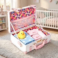 Valise vintage pour souvenirs de bébé |   Coffret de rangement pour les souvenirs de croissance du nouveau-né |   Capsule temporelle précieuse